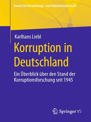 cover image of Korruption in Deutschland